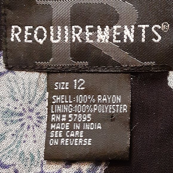 REQUIREMENTS/CHIFFON BLOUSE/SIZE 12 - Picture 6 of 8